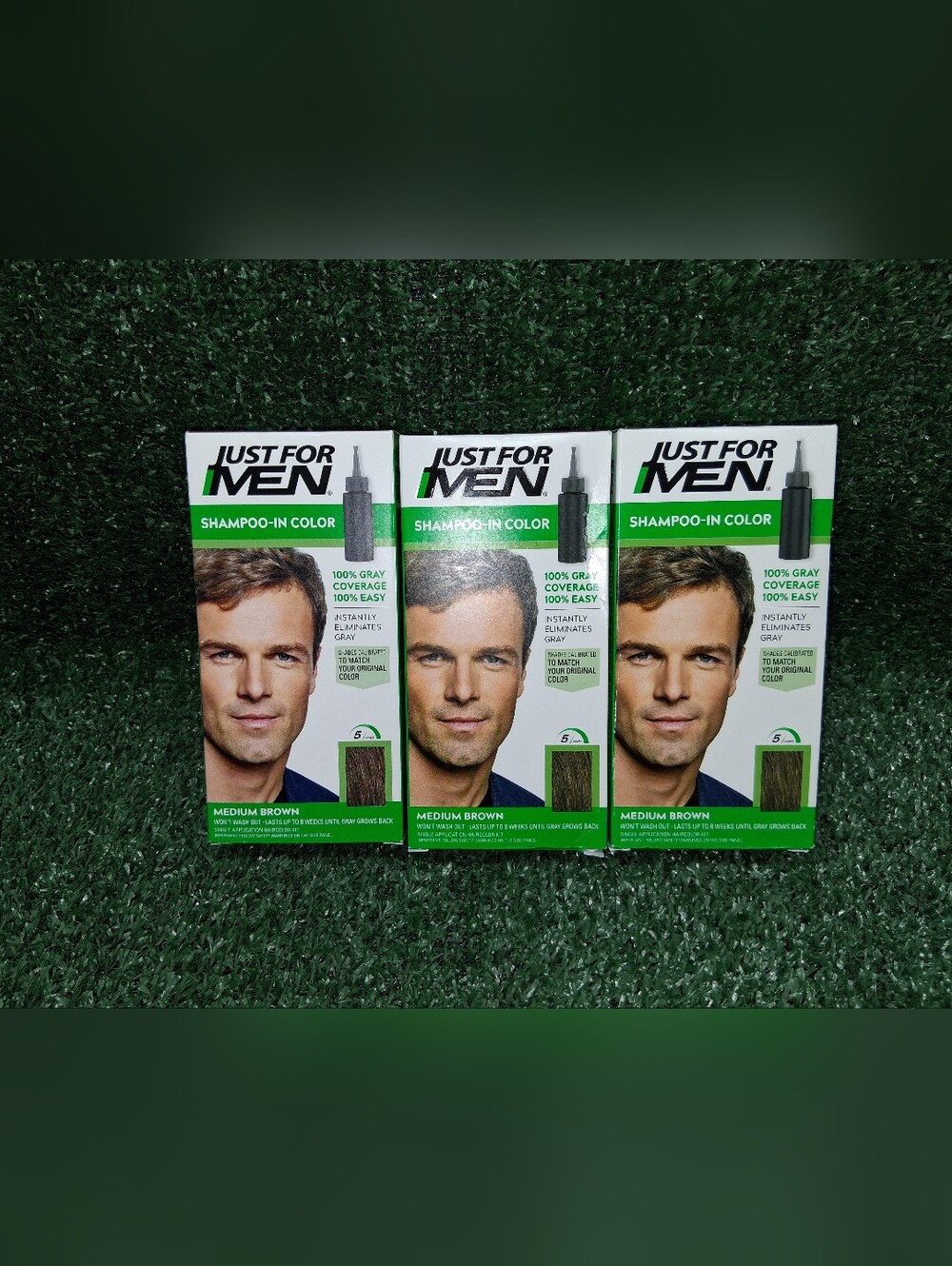 Just For Men Shampoo In Color Medium Brown Gray Hair Coloring 3 Count